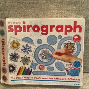 Original Spirograph Drawing Set Complete 30+ Pieces Design Guide Kahootz Hasbro